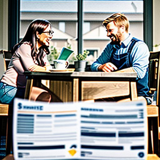 Couple filling out a loan application